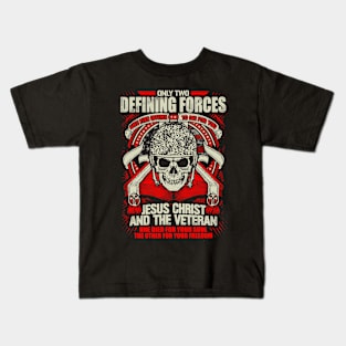 Veterans Shirt | Veteran and Jesus T Shirt Kids T-Shirt